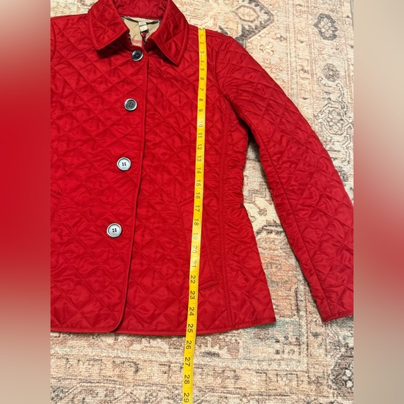 Burberry Red Quilted Puffer Jacket - Picture 5 of 17